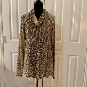 Ladies animal print sweater